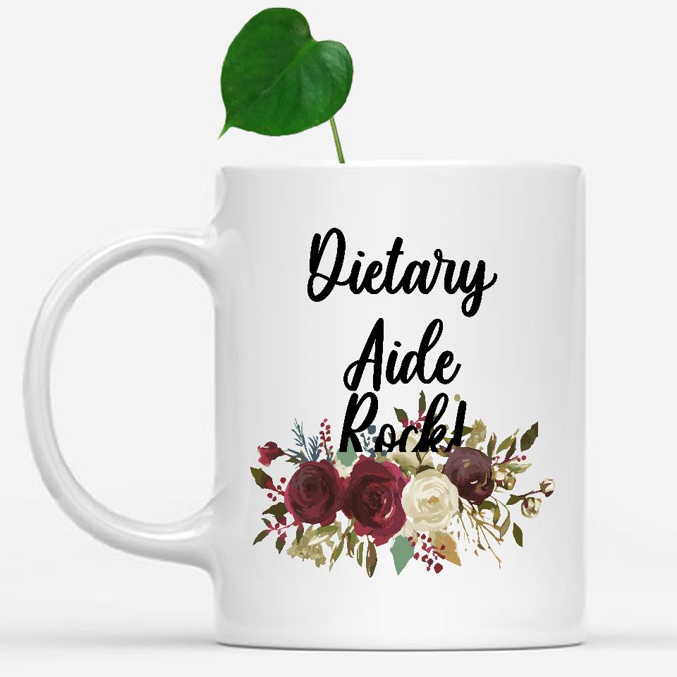 white-mug-Dietary-Aide-Rock-Floral-Flowers-Mug,-Unique-Office-Gifts-for-Coworkers-000852