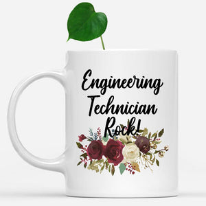 white-mug-Engineering-Technician-Rock-Floral-Flowers-Mug,-Unique-Office-Gifts-for-Coworkers-000974