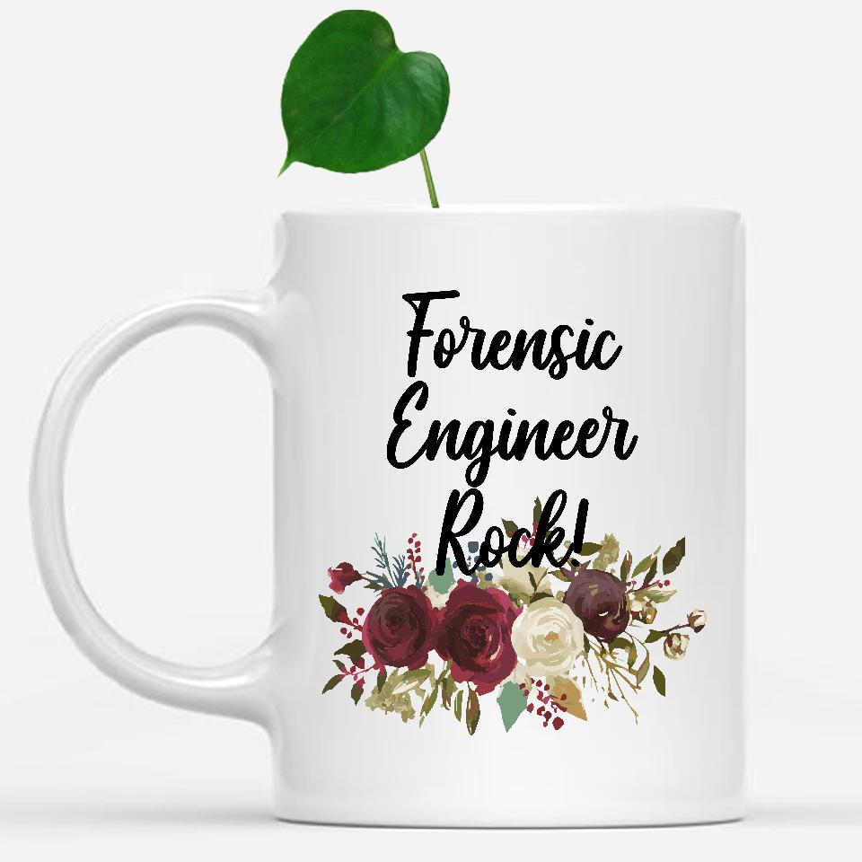 white-mug-Forensic-Engineer-Rock-Floral-Flowers-Mug,-Unique-Office-Gifts-for-Coworkers-001189