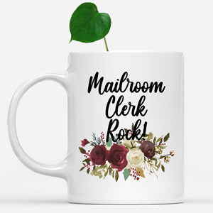 white-mug-Mailroom-Clerk-Rock-Floral-Flowers-Mug,-Unique-Office-Gifts-for-Coworkers-001735