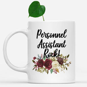 white-mug-Personnel-Assistant-Rock-Floral-Flowers-Mug,-Unique-Office-Gifts-for-Coworkers-002196
