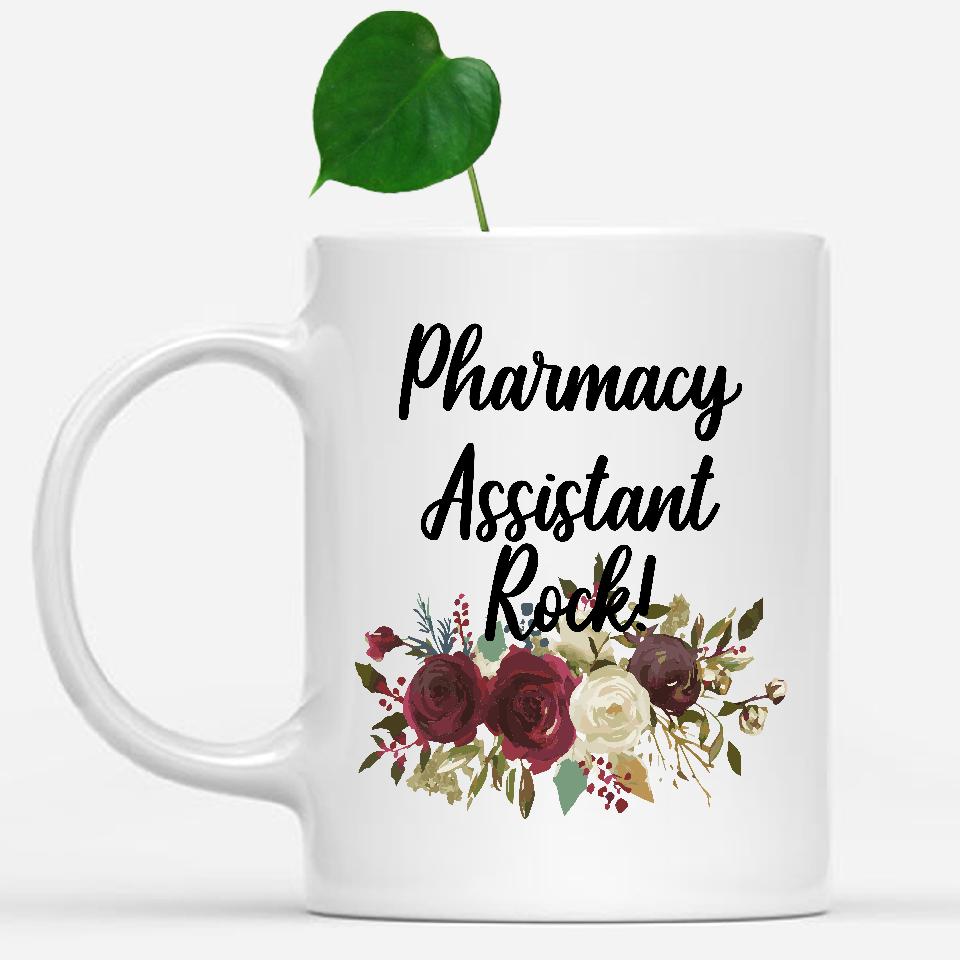 white-mug-Pharmacy-Assistant-Rock-Floral-Flowers-Mug,-Unique-Office-Gifts-for-Coworkers-002206