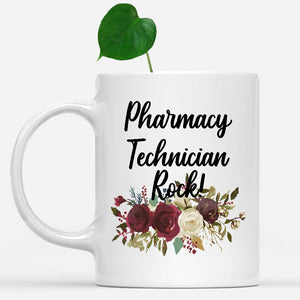white-mug-Pharmacy-Technician-Rock-Floral-Flowers-Mug,-Unique-Office-Gifts-for-Coworkers-002212