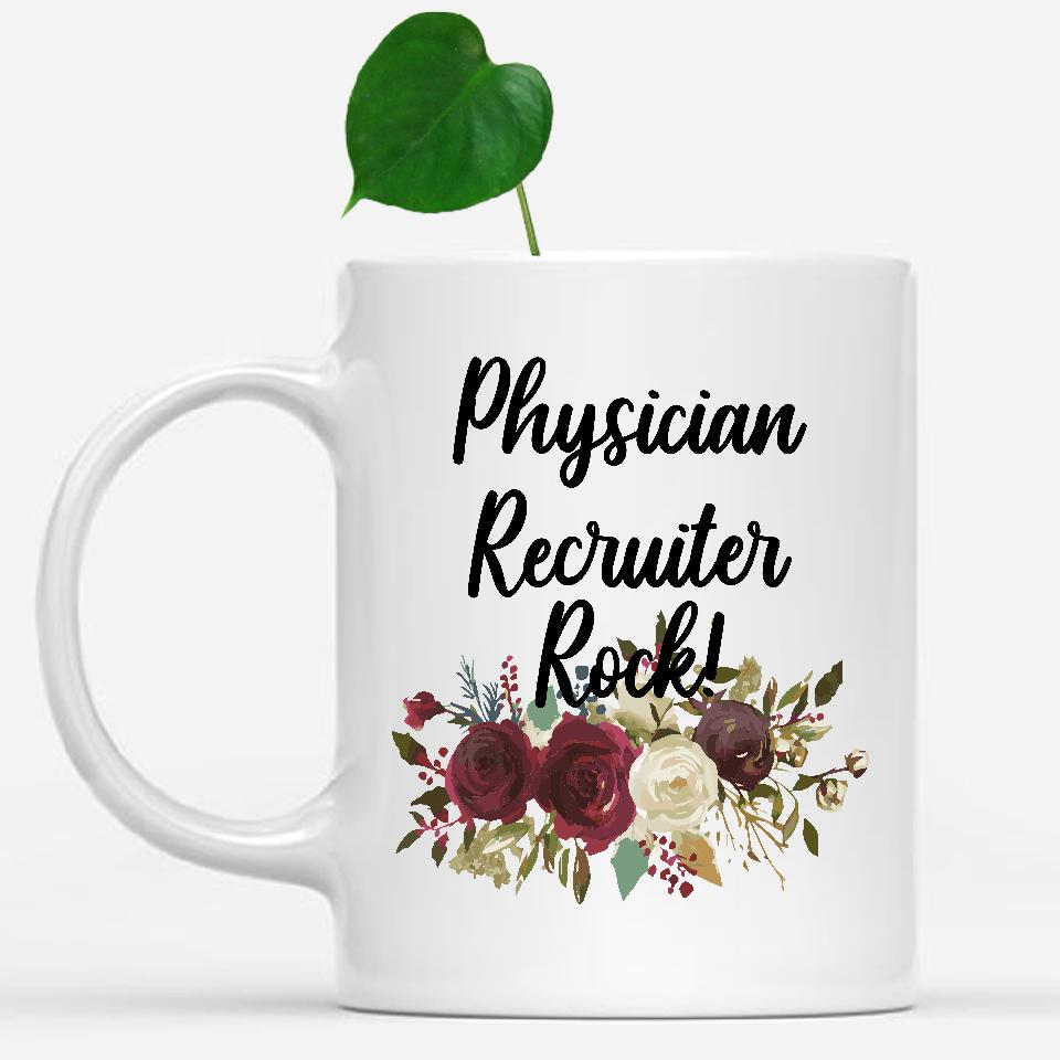 white-mug-Physician-Recruiter-Rock-Floral-Flowers-Mug,-Unique-Office-Gifts-for-Coworkers-002233