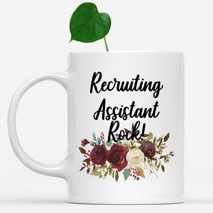 white-mug-Recruiting-Assistant-Rock-Floral-Flowers-Mug,-Unique-Office-Gifts-for-Coworkers-002526