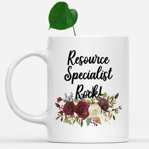 white-mug-Resource-Specialist-Rock-Floral-Flowers-Mug,-Unique-Office-Gifts-for-Coworkers-002617
