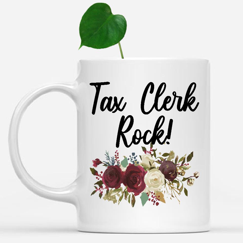 white-mug-Tax-Clerk-Rock-Floral-Flowers-Mug,-Unique-Office-Gifts-for-Coworkers-003023