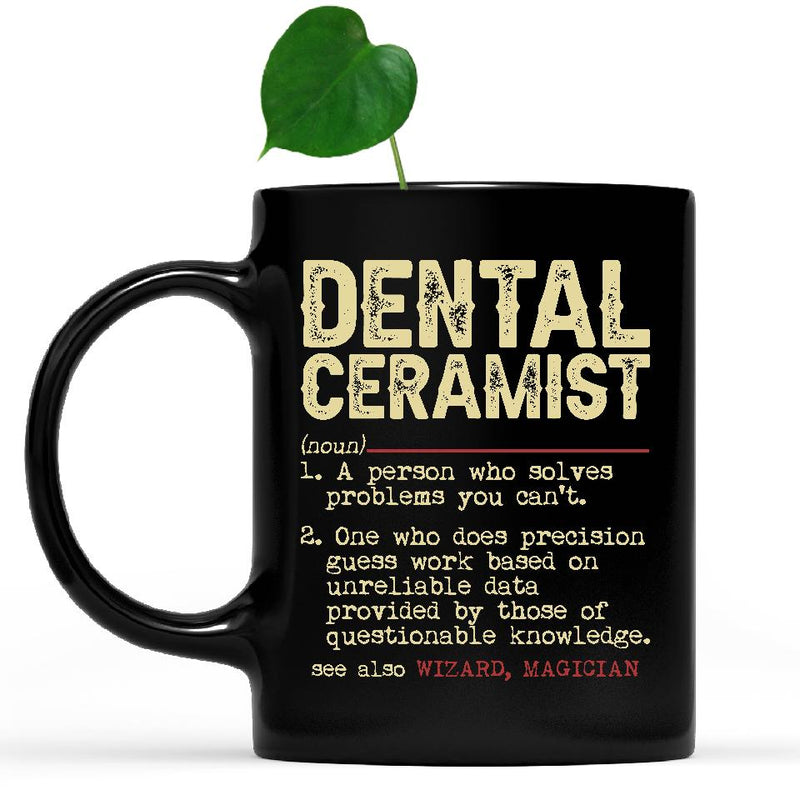 Vintage Dental Ceramist Definition Mug, Christmas Coworker Gift