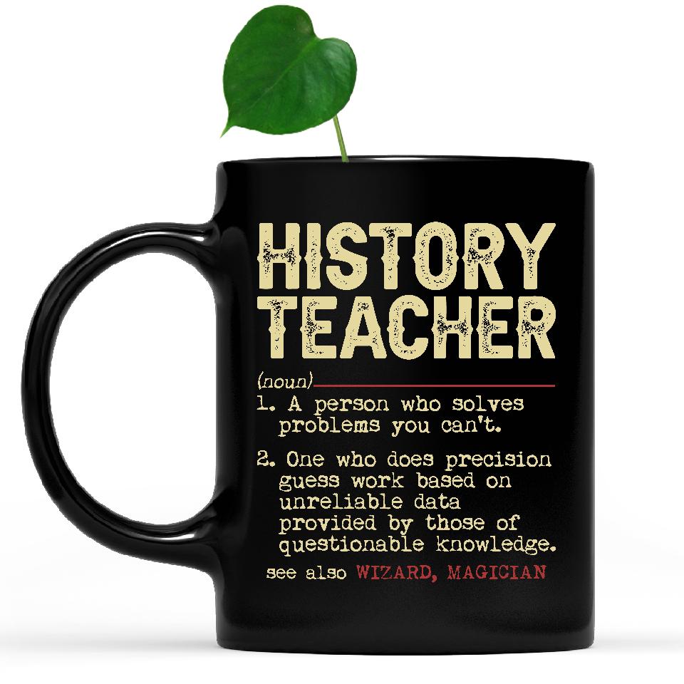 Vintage History Teacher Definition Mug, Christmas Coworker Gift Idea f –  Shedarts