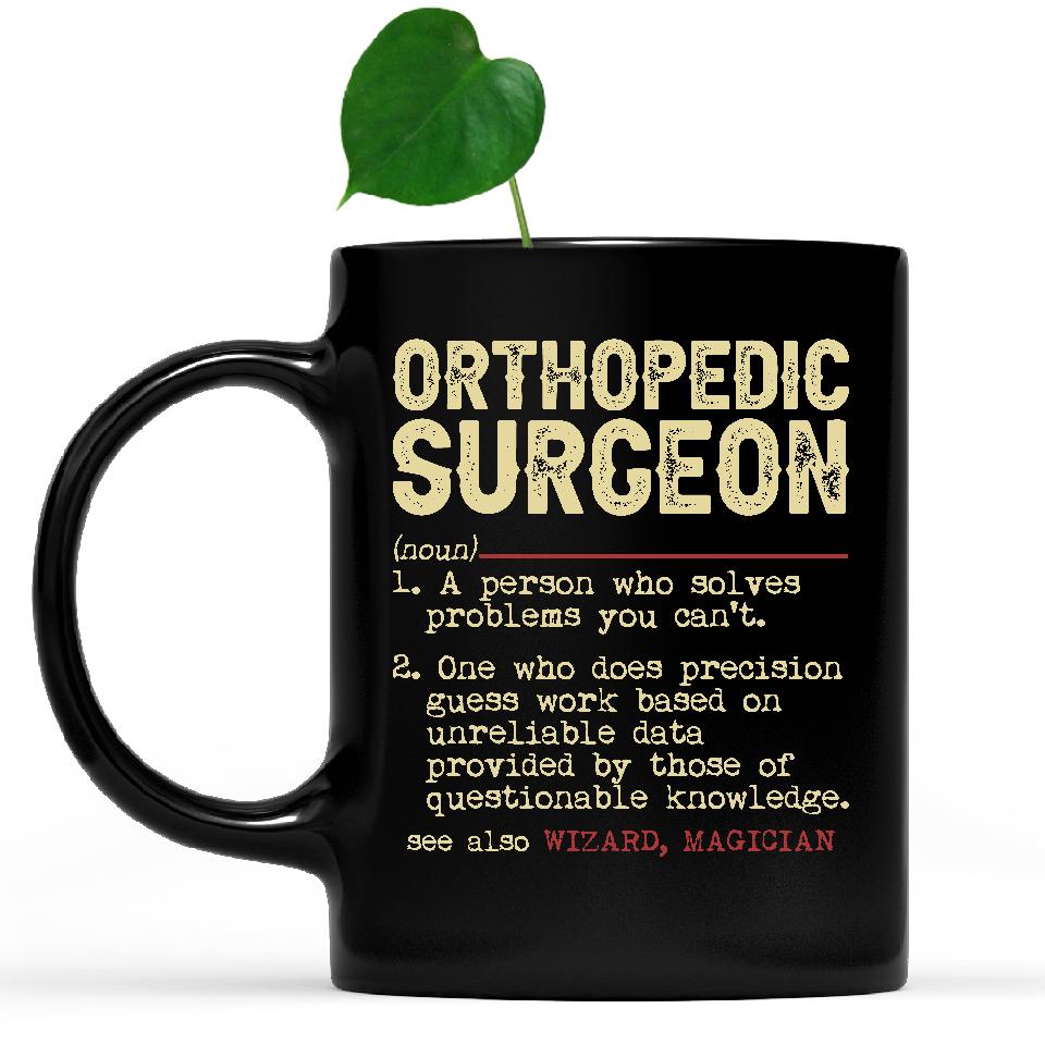 white mug Vintage Orthopedic Surgeon Definition Mug Christmas Coworker Gift Idea for Orthopedic Surgeon Thank You Gifts for Coworkers