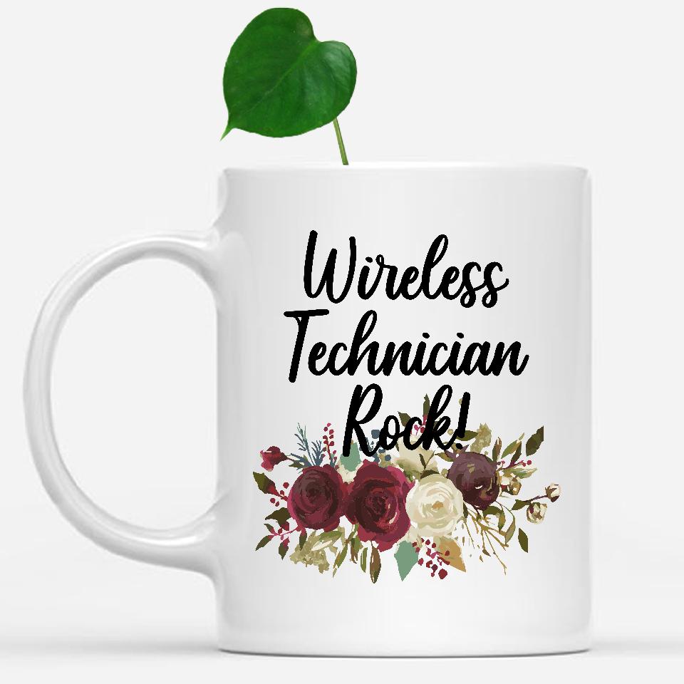 white-mug-Wireless-Technician-Rock-Floral-Flowers-Mug,-Unique-Office-Gifts-for-Coworkers-003357